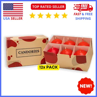 Unscented Floating Candles - Pack Of 12x 5 Hours Burning Dripless Flameless RED • $14.43