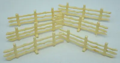 6 Marx Farm Playset Unbroken White Fence Pieces. Very Nice • $18