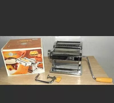 $45 • Buy Marcato Atlas 150 Deluxe Pasta Noodle Maker Machine Hand Crank & Clamp W/Box
