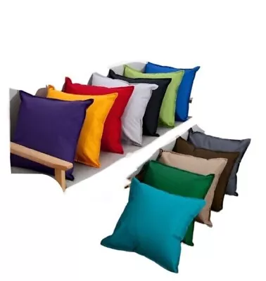 Washable Garden Cushion Covers Furniture Seat Indoor Outdoor 60 X 60cm 45 X 45 • £7.49