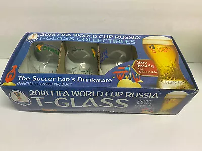 $14 • Buy 2018 FIFA Soccer World Cup Russia Official License Set Of 4 T Beer Glasses