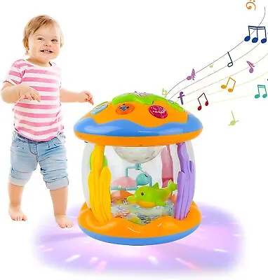 Musical Toy Ocean Projector Baby Light Up Toys With Music Early Learning • £16.99