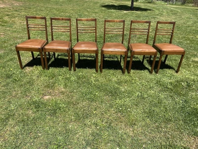 $240 • Buy 6 Original Vintage Retro Mid Century Ladder Back Timber Dining Chairs