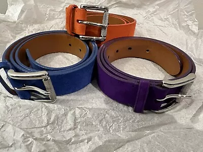 Ralph Lauren 3pack Suede Belts Size36 • $275
