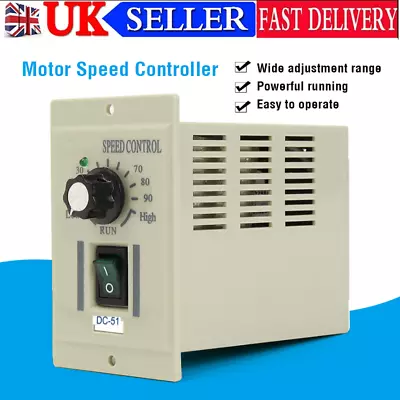 Ac 220v To Dc 180v Knob Motor Speed Variable Control Controller For 0-400w Motor • £23.98