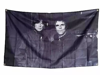 LIAM GALLAGHER & JOHN SQUIRES OASIS STONE ROSES POSTER FLAG 5x3 FT 48HR POST • £11.99