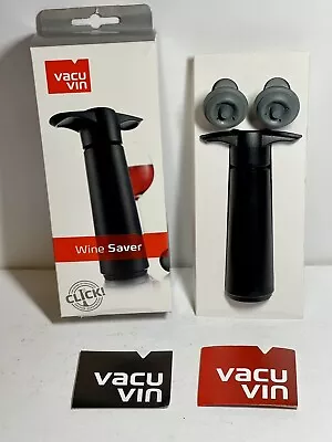 The Original Vacu Vin Wine Saver With Vacuum Stopper – Black • $15