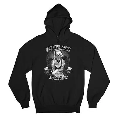 Marilyn Monroe Outlaw Forever Sweatshirt Biker Live To Ride Motorcycle Hoodie • $36.95