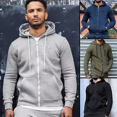 £14.99 • Buy Mens Hoodie Zip Up Hooded Fleece Hoody Coat Winter Warm Jacket Top By Enzo Jeans