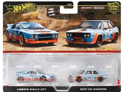 Hot Wheels Premium 1:64 2 Pack Lancia Rally 037/ Fiat 131 Abarth • $54.99