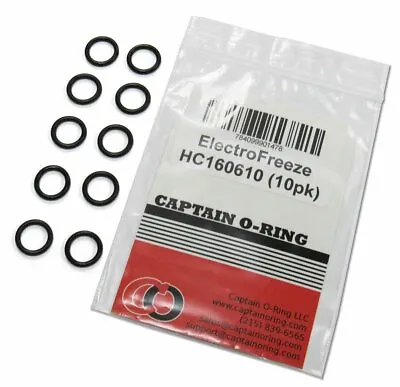 $11.59 • Buy Captain O-Ring - Replacement Electro Freeze HC160610 O-Rings (10 Pack)