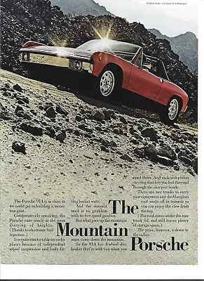 2  1972 Porsche 914 Vintage Print Ad (ads)   Desert Porsche   Mountain Porsche  • $5.99