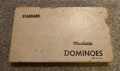 Vintage Black Dominoes Puremco Standard Marblelike  #616 • $17.99