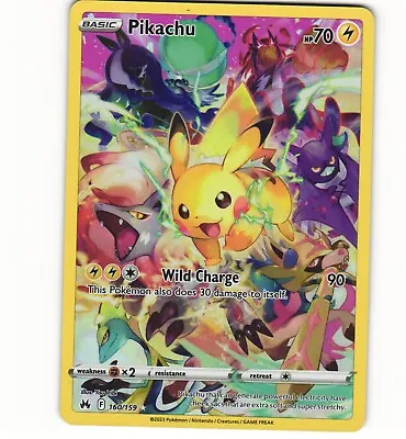 2023 Near Mint NM Pokemon Pikachu 160/159 Crown Zenith Secret Rare Full Art • $10