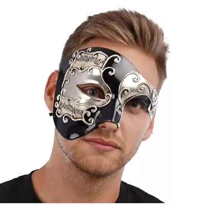 Venetian Half Mask Masquerade Horror Fancy Dress Costume Halloween Mask • £10