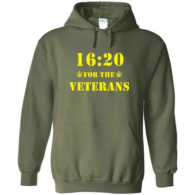16:20 For The Veterans Cannabis Hoodie Sweatshirt Marijuana Military Time 4:20 • $27.78