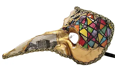 Dr. Nose Handmade In Italy Iconic Venetian  Papier Mache Mask Multicouloured.  • £34.99