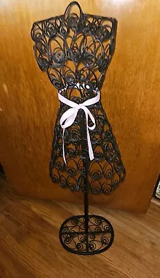 Black Decorative Wrought Iron  Metal Doll Dress Form 39 Tall Display Mannequin • $94.99