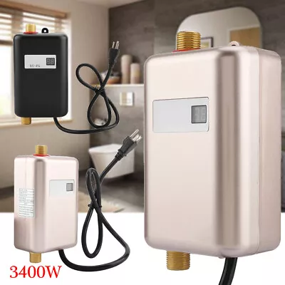 3KW Mini Tankless  Electric Hot Water Heater Bathroom Kitchen Shower US • $40.69