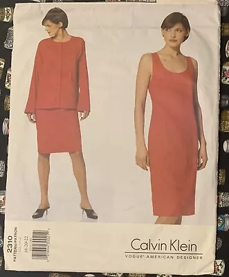 Vintage VOGUE AMERICAN DESIGNER Calvin Klein 2310 Misses’/Misses’ Petite UC/FF • $22.99