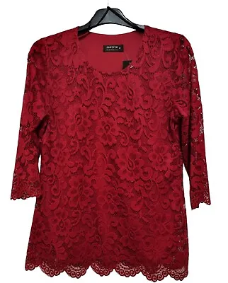 £24.99 • Buy Ladies Women Forever By Michael Gold Red Party Wear Top Size M TO XXL