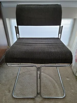 Rare Vintage Mid-century Modern Harter Chrome Upholstered  Tablet  Chair! • $349.99