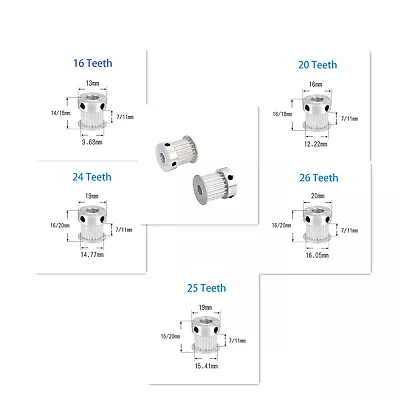 K-type GT2 6mm / 10mm Timing Belt Pulley 16 20 24 25 26 Tooth For CNC Step Motor • $3.19