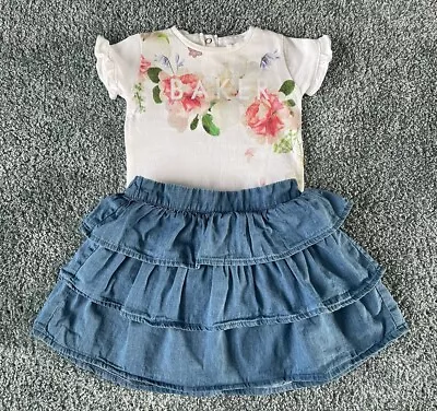 Ted Baker Baby Girl Bodysuit & Skirt Set -  0-3 Months/62 Cm • £8.50