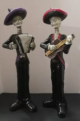 Day Of The Dead Skull Skeleton Halloween 11.5” - 12” Figures Excellent • $14.99