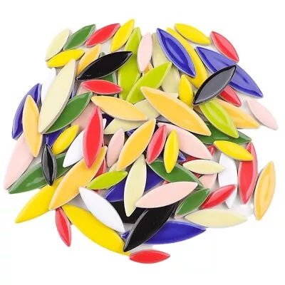 DIY 100g Ceramic Mosaic Tiles Petal Shape Supplies For Picture Frame Craft Decor • $24.19