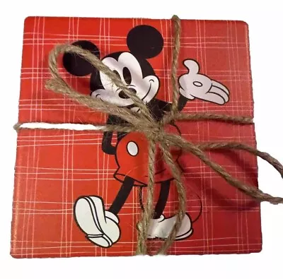 Disney Mickey Mouse & Minnie Set Of 4 New Assorted Ceramic Coasters Disneyanna • $2.99