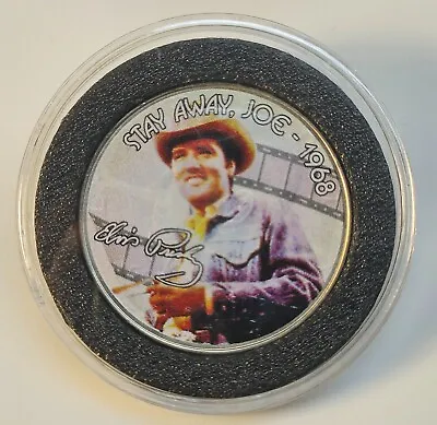 Elvis Presley Movies Colorized Half Dollar Coin In Capsule - Stay Away Joe 1968 • $12