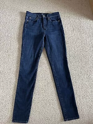 GAP True Skinny Ladies Dark Blue Jeans 26R S • £5