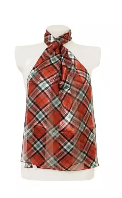 Scottish Tartan Check Style Silky Satin Chiffon Soft Burns Night Scarf Shawl • £4.99