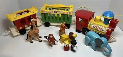 Vintage Fisher Price Little People Circus Train 991 & Animals Set • $45