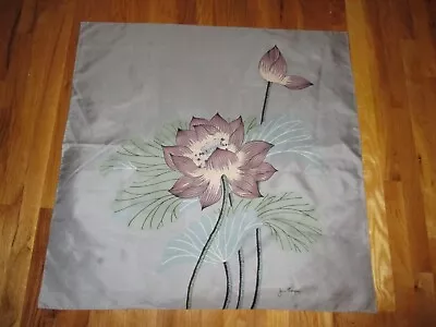 $21.99 • Buy Jim Thompson Blue Lavender Purple Floral 100% Thai Silk Scarf 34  Thailand