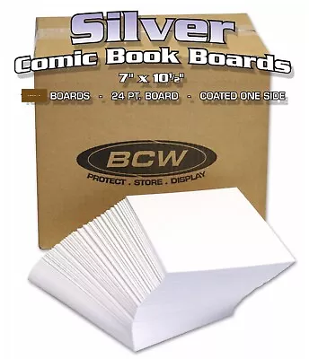 BCW Lot Of 10 X Silver Comic Backing Boards 7 X 10 1/2 (#CS174) • $7.55