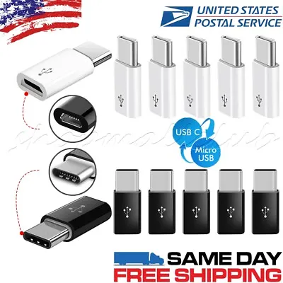 10 Pack Adapter USB (Micro USB To Type C) Converter Connector USB 3.1 To USB 2.0 • $5.95