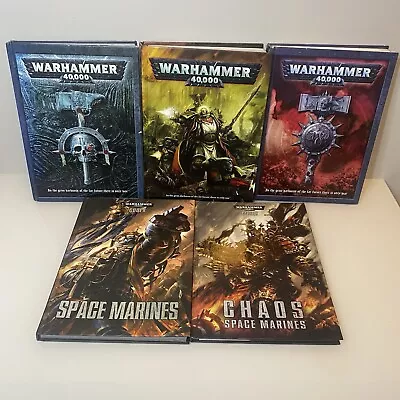 Warhammer 40k Codex Bundle 40000 Including Space Marines & Chaos Space Marines • £39.99