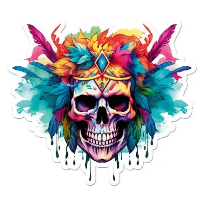 Mayan Incan Feather Skull Vinyl Decal Sticker - Ebn9351 • $5.07