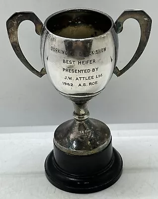 Vintage 1962 Dorking Fat Stock Show Best Heifer Houston Texas Loving Cup Trophy • $29.99