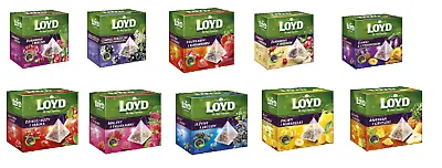 LOYD TEA - 20 Silk PYRAMID Bags - BIG CHOICE - BLACK GREEN TEA - YERBA MATE ! • £4.27