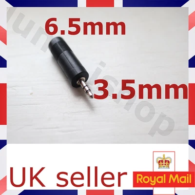 £2.22 • Buy 3.5mm 1/8Inch Male To 6.5mm 1/4Inch Female Stereo Audio Jack Adapter UK STOCK