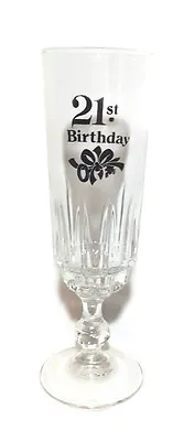 21st Birthday Champagne Flute Wine Glass Gift Ideas Boxed Celebrity Fiesta Glass • £12