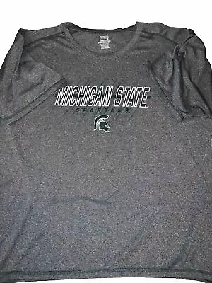 Pro Edge Michigan State Spartans NCAA T-Shirt SS Crew Neck Gray Men's 4XL • $24.86