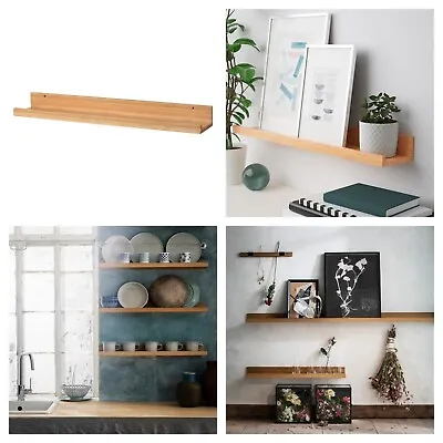 IKEA MÅLERÅS Shelf Bamboo  Ledge Photo/Picture Storage Shelf 75cm • £27.98
