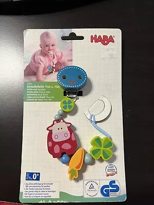HABA Wooden Pacifier Holder Attachment Chain Theme: Farm Made In Germany • $8.95