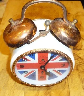 Vintage Secura Alarm Clock With Union Jack Dial Working • £13.99