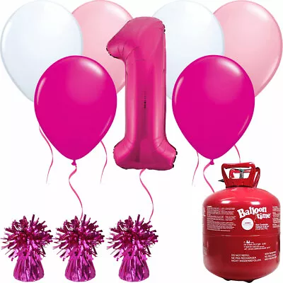 £48.74 • Buy Happy Birthday Pink Balloons And Helium Gas Canister Pack. Party ***