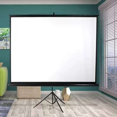 $158.98 • Buy 100 Inch Projector Screen Tripod Stand Home Pull Down Outdoor Screens Cinema 3D